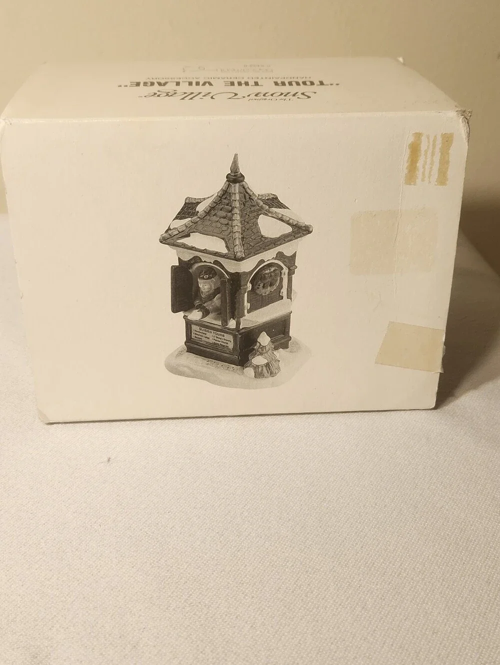 Dept. 56 Snow Village Hand Painted Tour The Village Tourist Information Booth